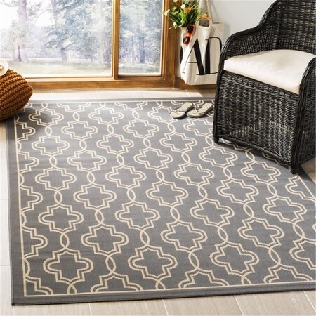 Safavieh Martha Stewart Small Rectangle Area Rug Anthracite & Beige - 4 x 5 ft. 7 in. MSR4274-246-4